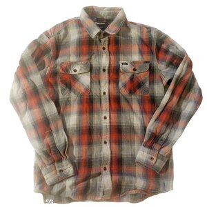 RVCA Mens Long Sleeve Plaid Shirt Button-Up Casual Cotton Regular Fit Size L